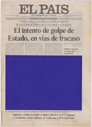 Art for Modern Architecture, El País: Coup d’état attempt by Tejero (24.02.1981) (Arte para la arquitectura moderna, El País: intento de golpe de estado de Tejero [24.02.1981])