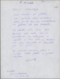 [Carta] 1974 febrero 6, París, a Marchand [i. e. Marchán]
