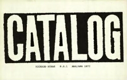 Catalog: P.S.1, Mar - Apr, 1977 