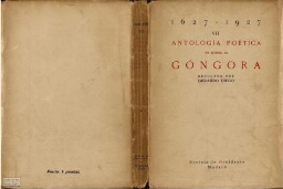Antología poética en honor de Góngora :desde Lope de Vega a Rubén Darío, 1627-1927 