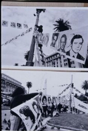 Fotos de desaparecidos en Plaza de Mayo