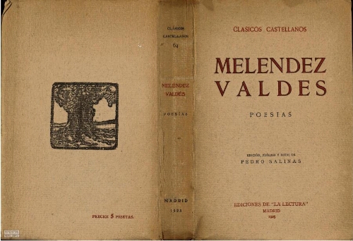 Poesías / Meléndez Valdés ; edición, prólogo y notas de Pedro Salinas.