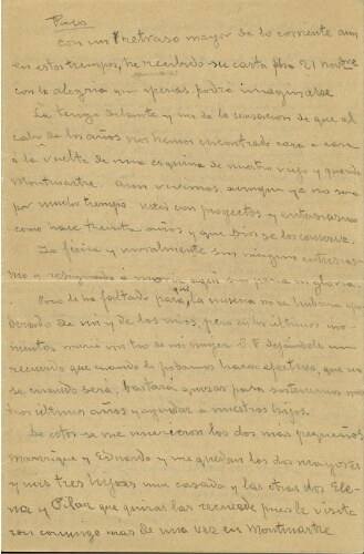 [Carta], 1940 ene. 20, [Buenos Aires], a Paco [Durrio] , [Paris] 