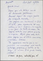 [Carta] 1974 marzo 4, San Just, a Simón [Marchán]