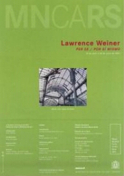 Lawrence Weiner: per se = por sí mismo : 19 de abril a 24 de junio de 2001.