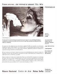 Erase una vez -- del minimal al cabaret, 70's-90's: vídeos de performances realizados por mujeres : del 10 al 26 de abril de 1996 : Museo Nacional Centro de Arte Reina Sofía, Departamento de Obras de Arte Audiovisuales.