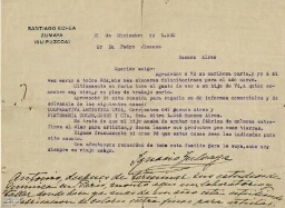 [Carta], 1930 dic. 31, Santiago-Echea, Zumaya (Guipúzcoa), a Pedro Jiménez, Buenos Aires 