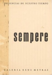 Sempere - [exposición], Galería René Metras, del 12 de Noviembre al 9 de Diciembre de 1965.