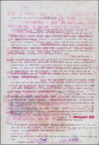 [Carta] 1980 abril 29, Santa Cruz de Tenerife, a Simón [Marchán]
