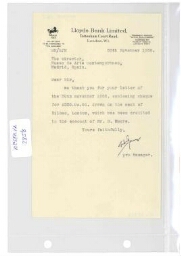 [Carta], 1956 nov. 28, London, a [José Luis Fernández del Amo], Madrid