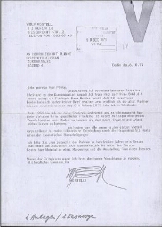 [Carta] 1973 oct. 6, Berlín, a Eckart Plinke, Madrid
