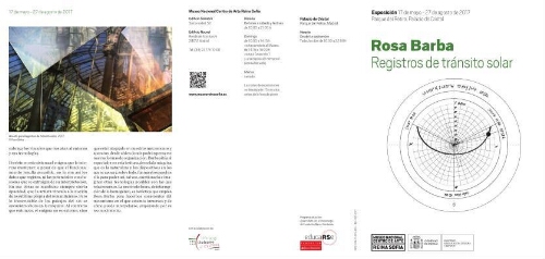 Rosa Barba: registros de tránsito solar : exposición 17 de mayo-27 de agosto de 2017, Palacio de Cristal.