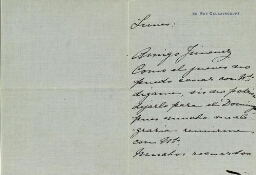 [Carta], [1909 jun. 7], [París], a [Pedro] Jiménez, [París] 