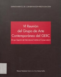 VI Reunión del Grupo de Arte Contemporáneo del GEIIC