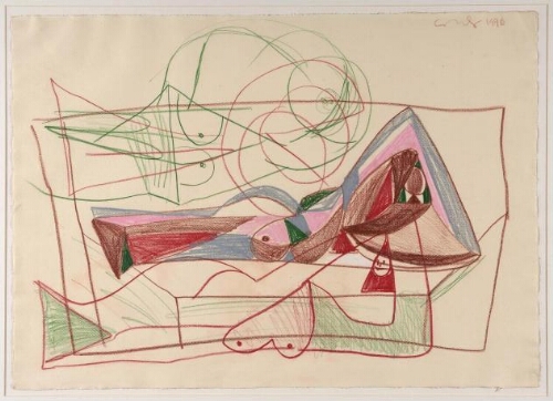 Nude Study from Picasso's "Reclining Nude" (Estudio de desnudo de «Mujer reclinada» de Picasso)