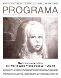 Nuevas tendencias del World Wide Vídeo Festival 1993-94: programación del 1 al 18 de junio de 1994 : Museo Nacional Centro de Arte Reina Sofía, Departamento de Obras de Arte Audiovisuales.