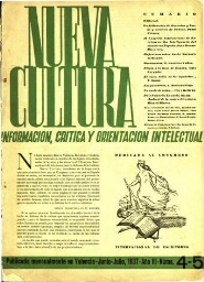 Nueva cultura - Información, crítica y orientación intelectual.