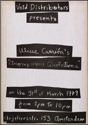 Ulises Carrión's "Anonymous quotations": on the 31st of March 1979.