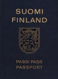 Suomi= Finland : passi pass = passport 