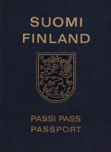 Suomi= Finland : passi pass = passport /