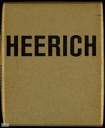 Heerich: Ausstellung vom 18. November bis 31. Dezember 1967.