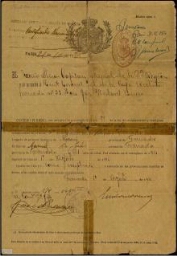 [Certificado] del Capitán General de la 2ª Región [Militar] a Manuel Ángeles Ortiz.