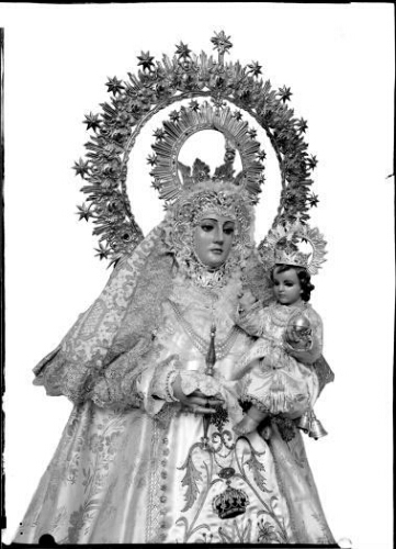 Negativos fotográficos de la Virgen de Pozuelo.