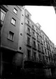 Negativos fotograficos de edificios de la calle Preciados de Madrid.