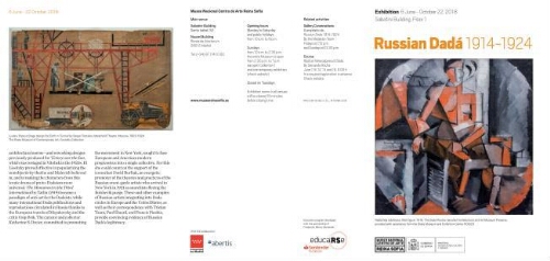 Russian Dadá, 1914-1924: exhibition, 6 June-October 22, 2018, Sabatini Building.