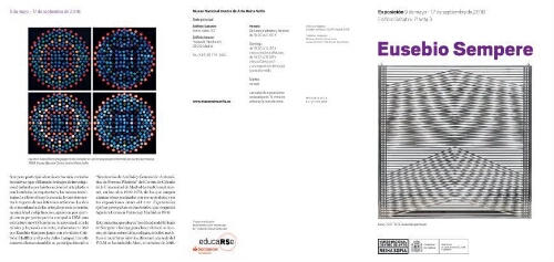 Eusebio Sempere: exposición, 9 de mayo-17 de septiembre de 2018, Edificio Sabatini.