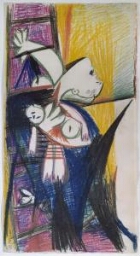 Madre con niño muerto en escalera (II). Dibujo preparatorio para «Guernica»