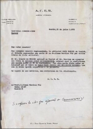 [Carta] 1972 julio 31, Madrid, a Editorial Comunicación, Madrid, con copia a Simón Marchán Fiz