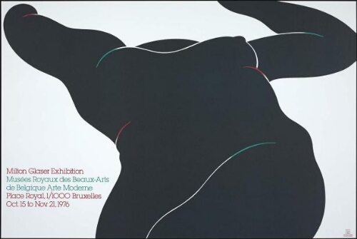 Milton Glaser Exhibition. Musées Royaux des Beaux-Arts de Belgique Arte Moderne (Black Foreshortened nude) (Exposición Milton Galser. Musées Royaux des Beaux-Arts de Belgique Arte Moderne [Desnudo negro en escorzo])