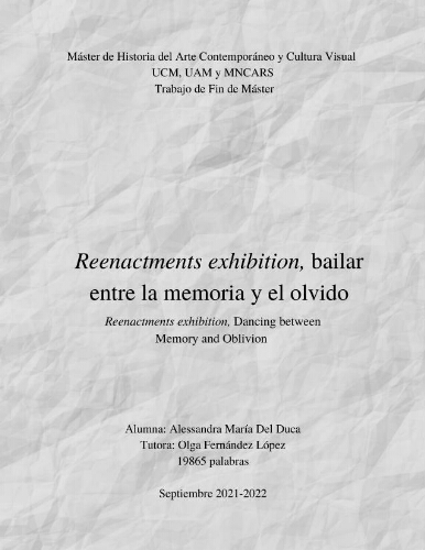 "Reenactments exhibition", bailar entre la memoria y el olvido