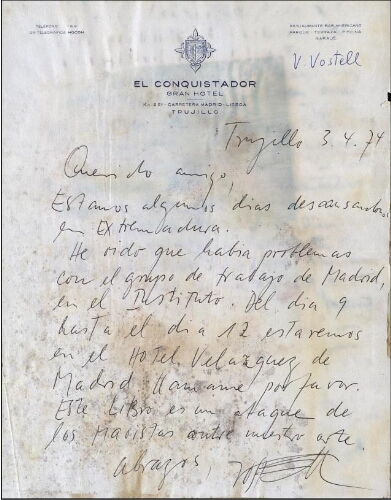 [Carta] 1974 abril 3, Trujillo, [a Simón Marchán]