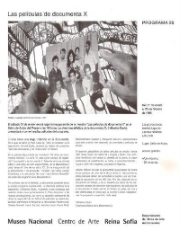 Las películas de Documenta X: del 31 de enero al 28 de febrero de 1998 : Museo Nacional Centro de Arte Reina Sofía,  Departamento de Obras de Arte Audiovisuales.