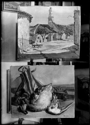 Negativos fotográficos de pinturas de Adelina Labrador.
