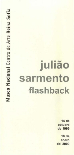 Juliao Sarmento: flashback : 14 de octubre de 1999 al 10 de enero del 2000, Palacio de Velázquez.