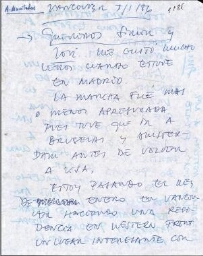 [Carta] 1986 enero 7, Vancouver, a Simón [Marchán] y Loli [Quevedo]