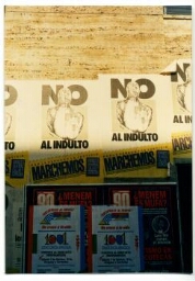 Afiches callejeros “No al indulto”