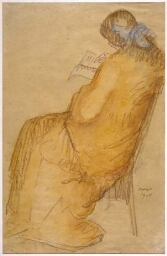 Mujer sentada leyendo