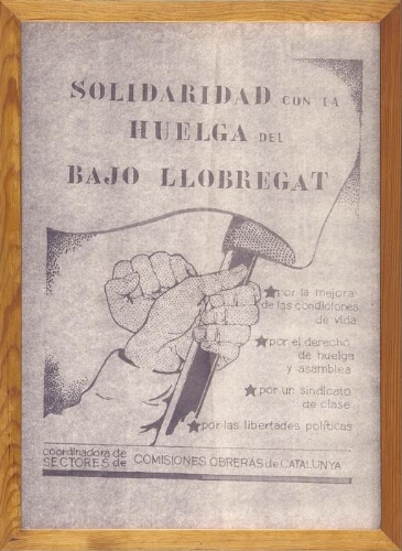 Solidaridad con la huelga del Bajo Llobregat (Coordinadora de Sectores de Comisiones Obreras de Catalunya)