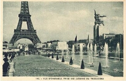 Vue d'ensemble, prise des Jardins du Trocadero: Exposition internationale Paris 1937.