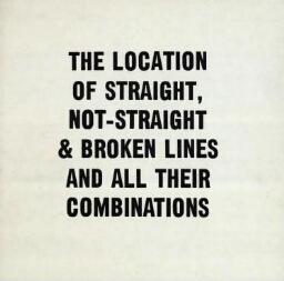 The location of straight, not-straight & broken lines and all their combinations /