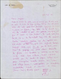 [Carta], 1973 sept. 24, Buffalo, a José Luis Alexanco, [Madrid] 