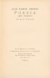 Poesía (en verso) (1917-1923)