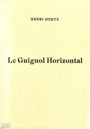 Le guignol horizontal : Illustré de lithographies por José de Togorès /