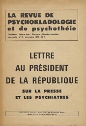 La revue de psychokladologie et de psychothéie.