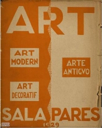 Art Sala Pares 1929: art modern, art decoratif, arte antiguo.