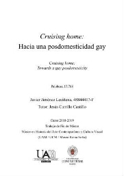 Cruising home - hacia una posdomesticidad gay